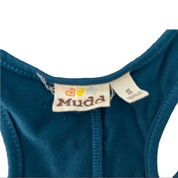 𝅺mudd Women's Lace Overlay Racerback Style Tank‎ Top-Turquoise Blue - Picture 2 of 6